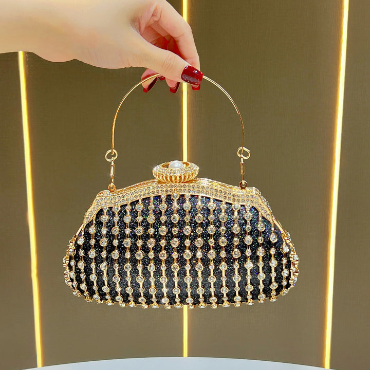 Glamorous Crystal-Embellished Evening Handbag