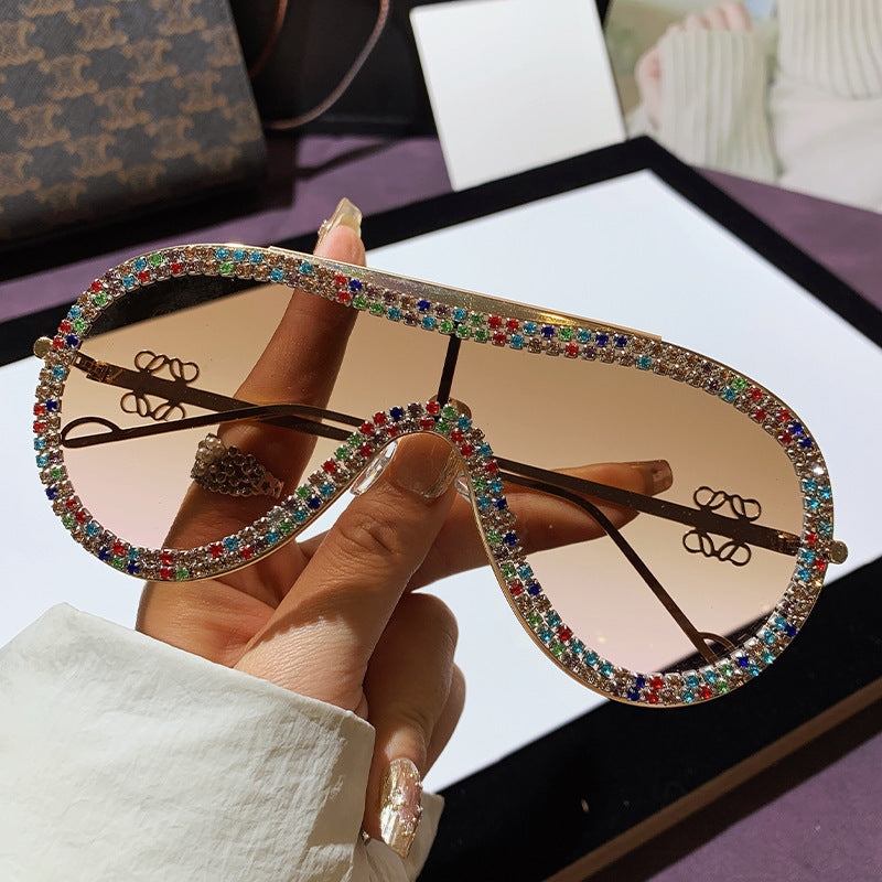 Women's Glamorous Sunglasses with Rhinestone-Embellished Frame Stornfield