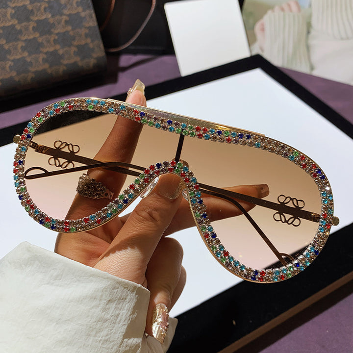 Women's Glamorous Sunglasses with Rhinestone-Embellished Frame Stornfield