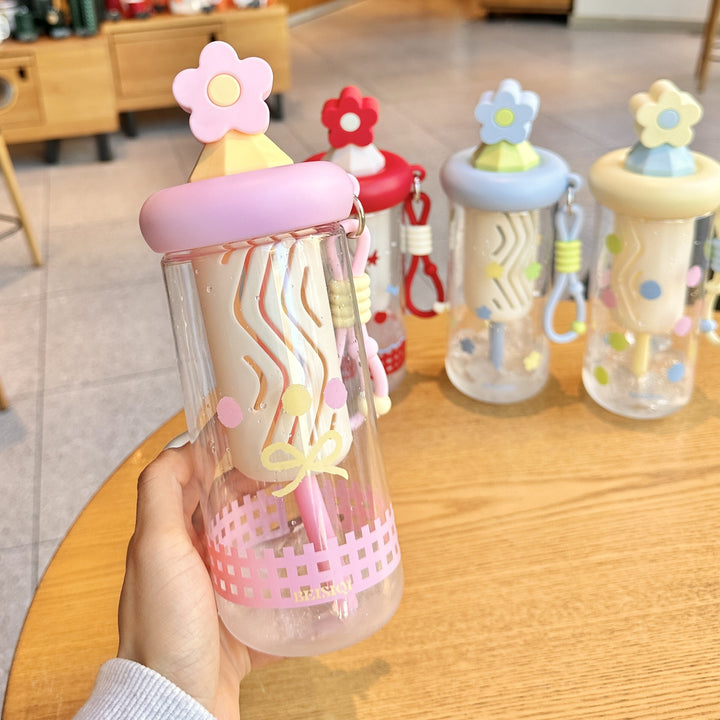 Unisex drinking cup with designs and silicone lid Stornfield