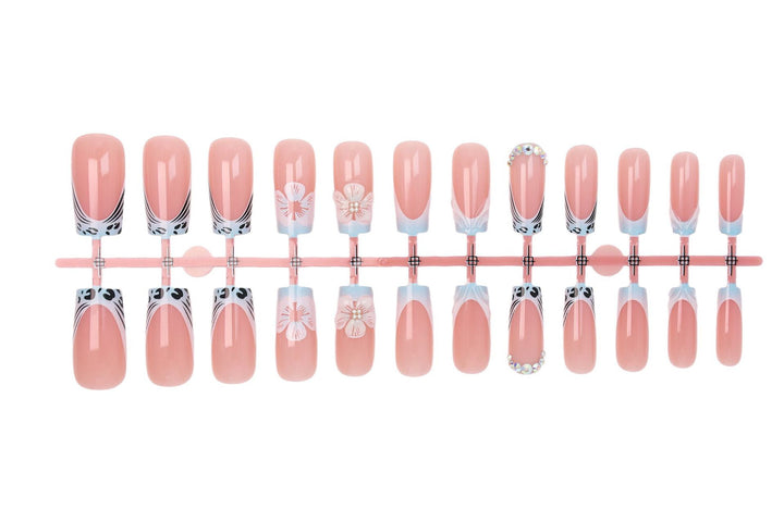 Nail art set with floral and trendy designs Stornfield