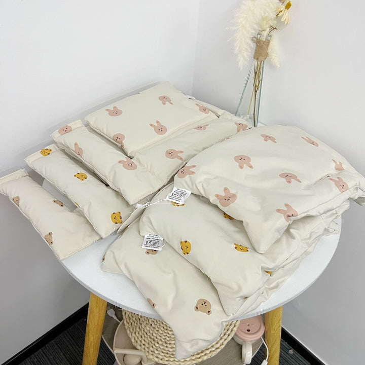 Padded Baby High Chair Cushion Set with Removable Teddy Applique