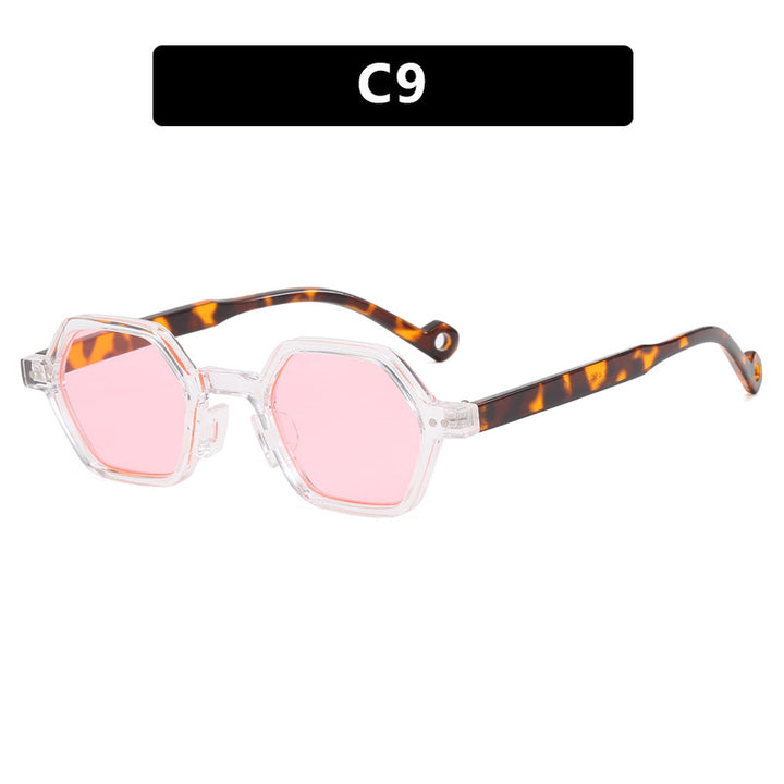 Women's hexagonal sunglasses with transparent frame Stornfield