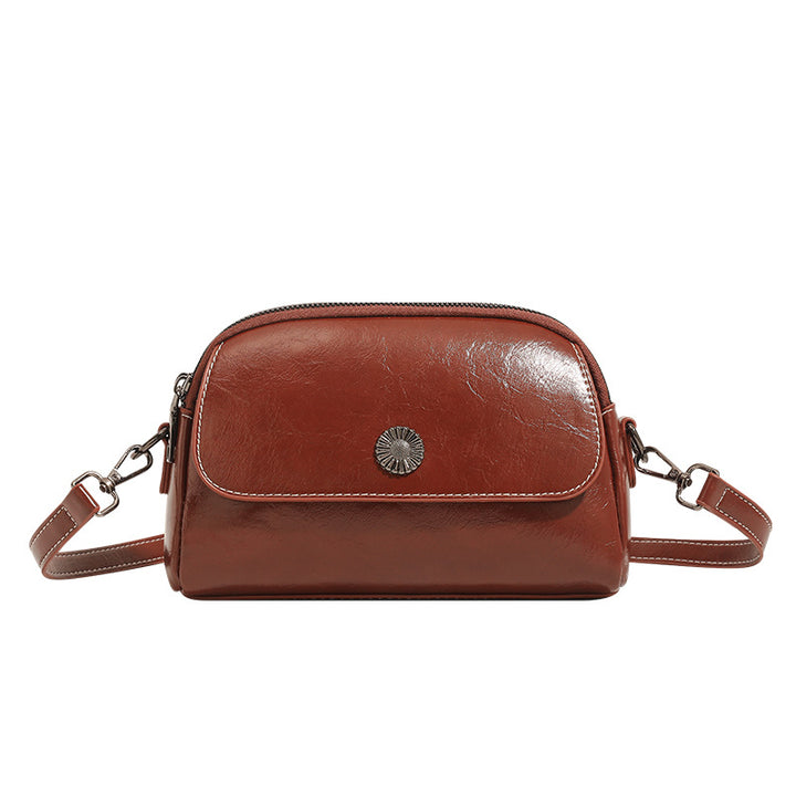 Vintage-Inspired Leather Crossbody Bag