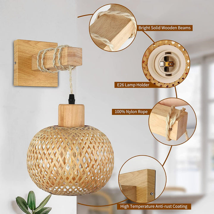 Bamboo Pendant Light Fixture