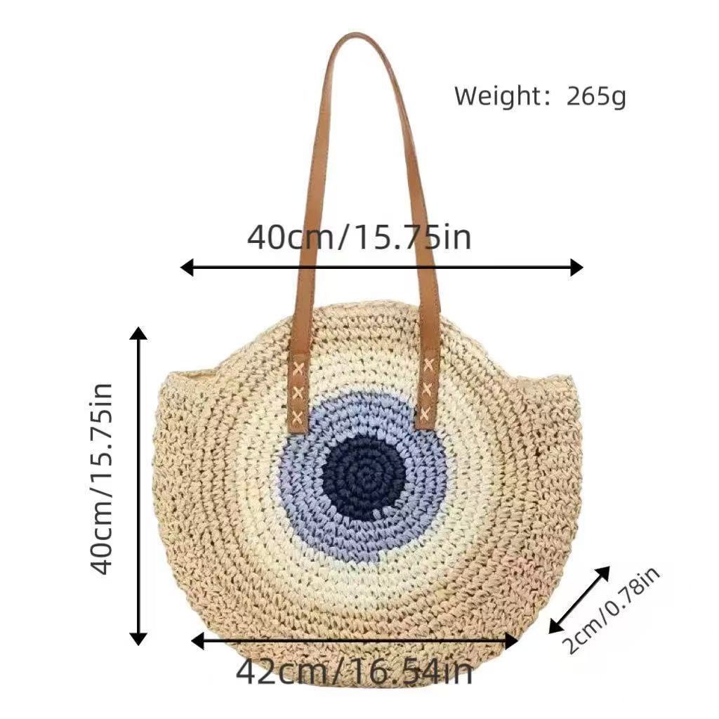Handcrafted straw bag with eye-catching gradient Stornfield