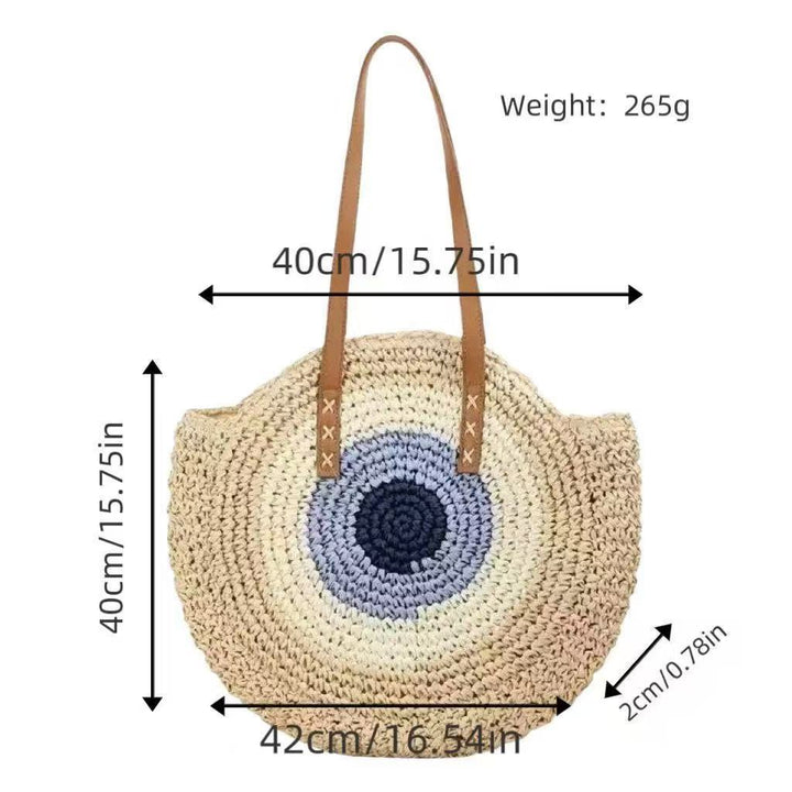 Handcrafted straw bag with eye-catching gradient Stornfield