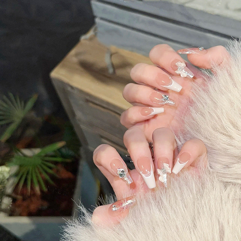 Glamorous artificial nails with glitter design Stornfield
