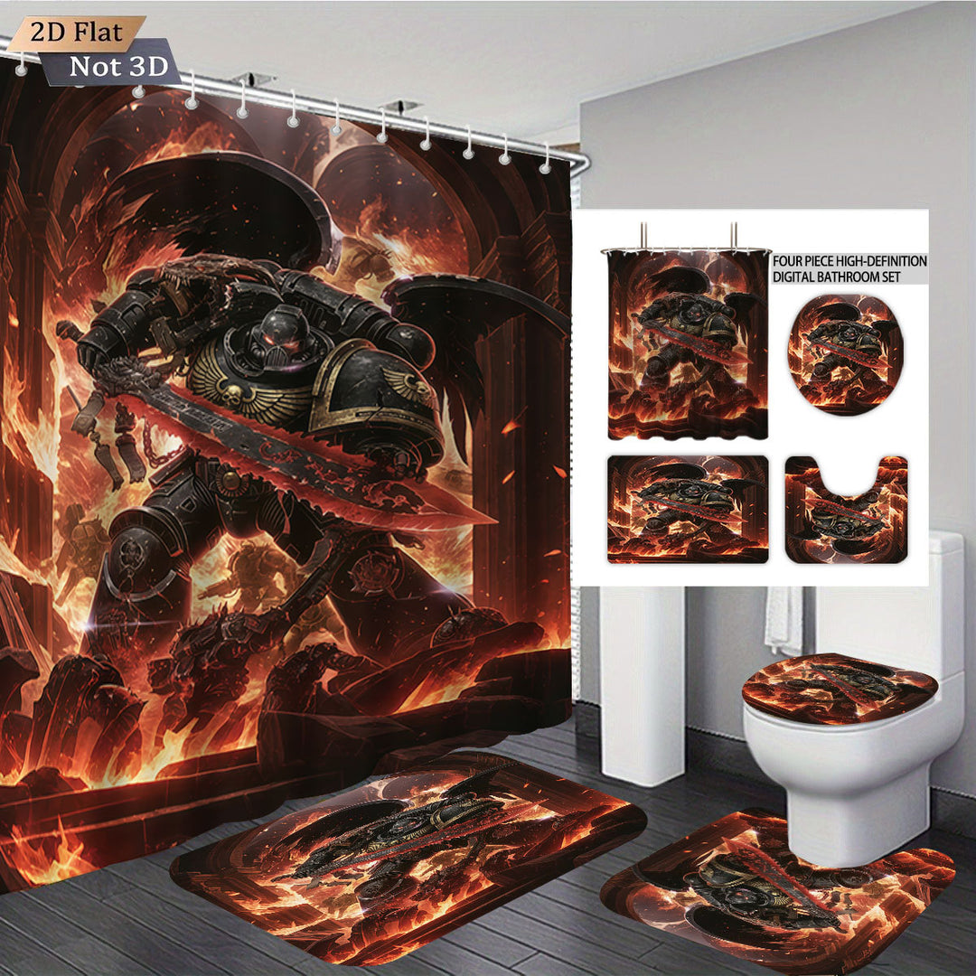 Digital Fantasy-Themed Bathroom Decor Set Stornfield