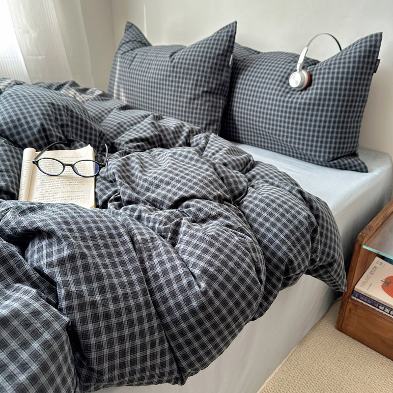 Cozy Gingham Duvet Cover Set