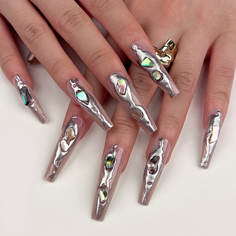 Artful Stiletto Nails with Holographic Shine Stornfield