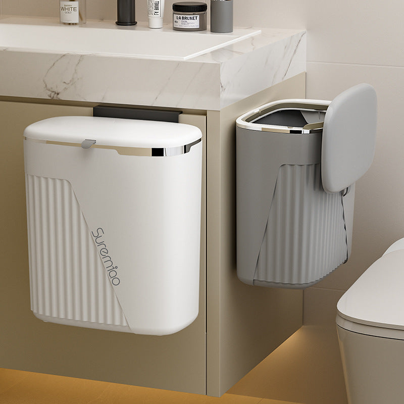 Women compact wall waste bin with lid and odor-tight system Stornfield