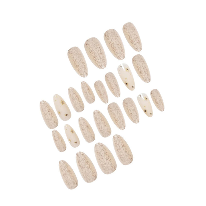 Glittering Star-Embellished Press-On Nail Art Stornfield