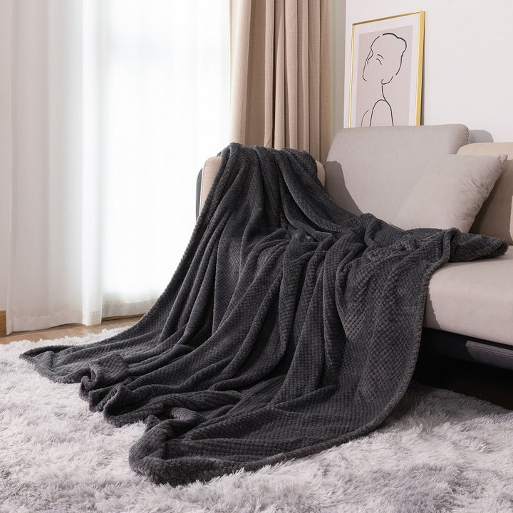 Textured Knit Throw Blanket