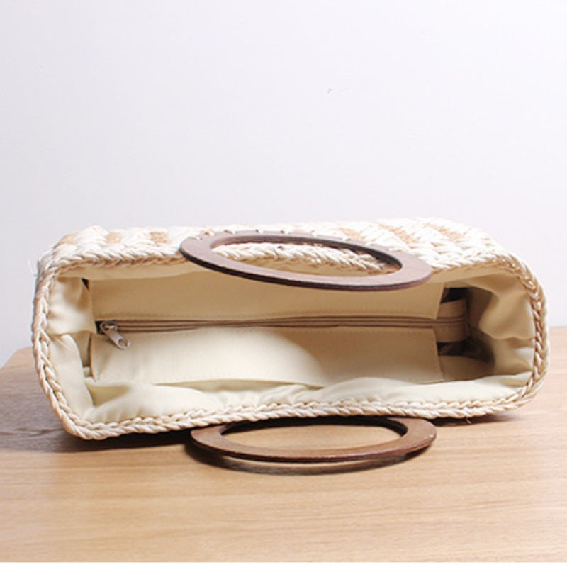Handbag with Round Wooden Handle Stornfield