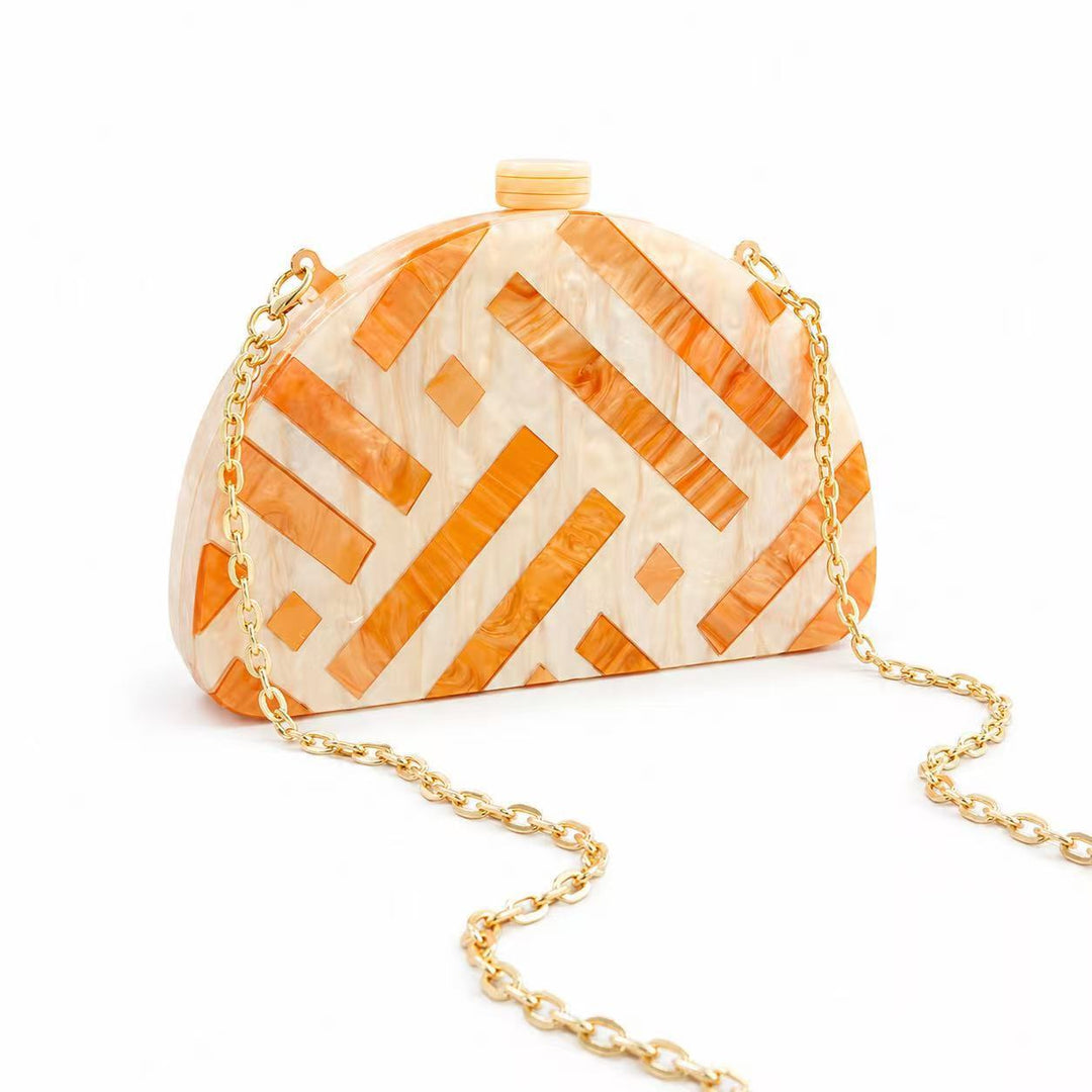 Decorative Geometric Acrylic Clutch