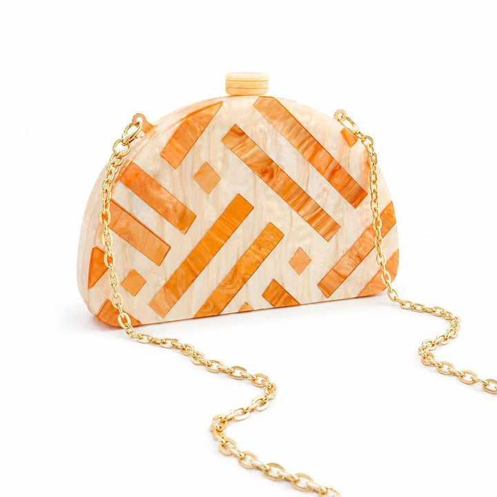 Decorative Geometric Acrylic Clutch