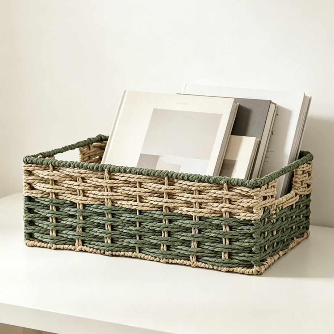 Handcrafted storage basket made of natural material Stornfield