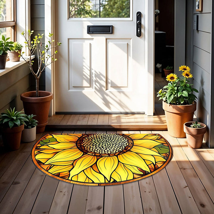 Sunflower-Themed Decorative Door Mat Stornfield