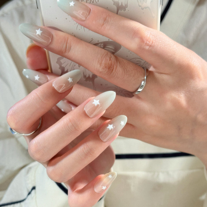 Star-Printed Elegant Press-On Nails Stornfield