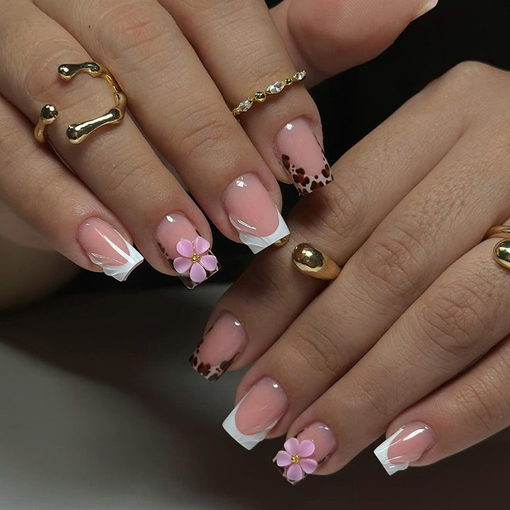 Creative Nail Art Set with Flower and Leopard Pattern Stornfield