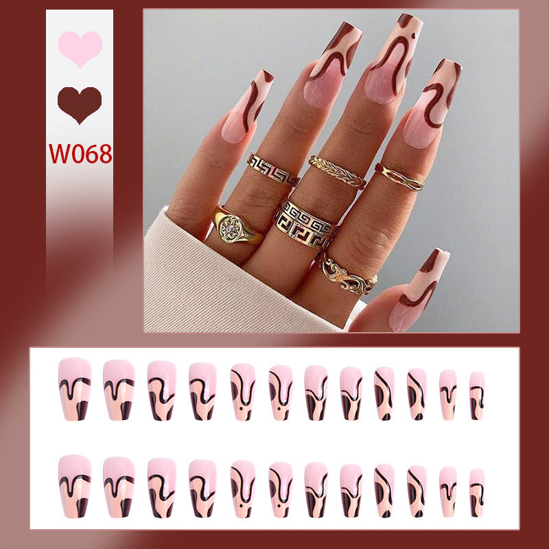Artificial nails with creative wave pattern Stornfield