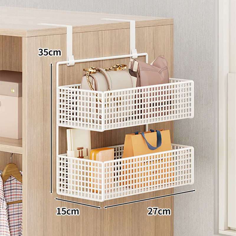 Overdoor Mesh Storage Organizer with Hooks