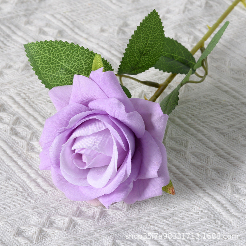 Realistic Silk Rose Decoration