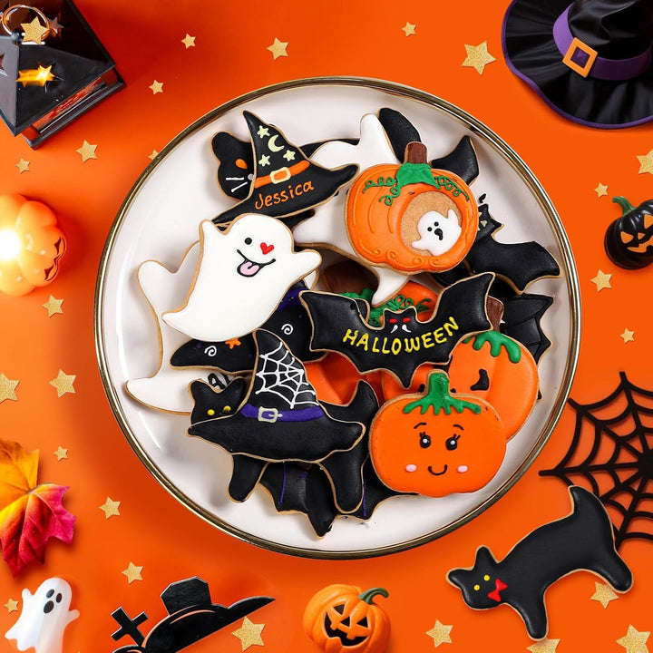 Pumpkin cookie cutter set made of stainless steel food safe with smooth edges