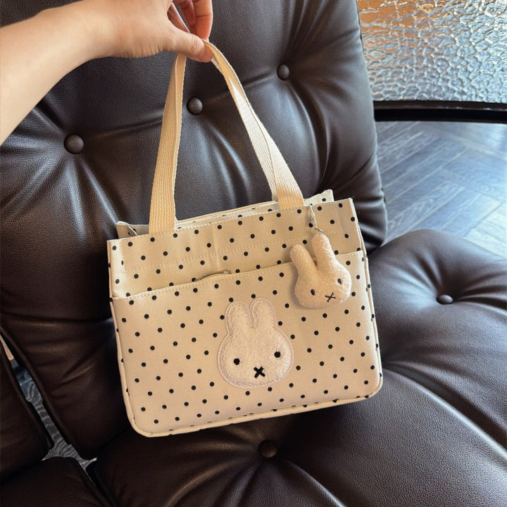 Canvas Shopper with Cute Bunny Applications Stornfield