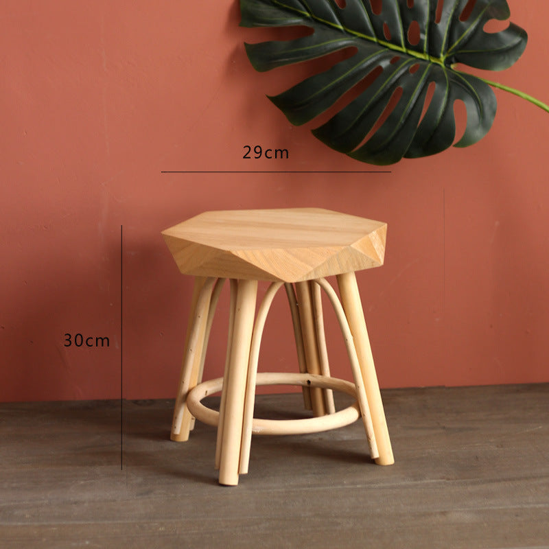 Modern stool made of solid wood Stornfield