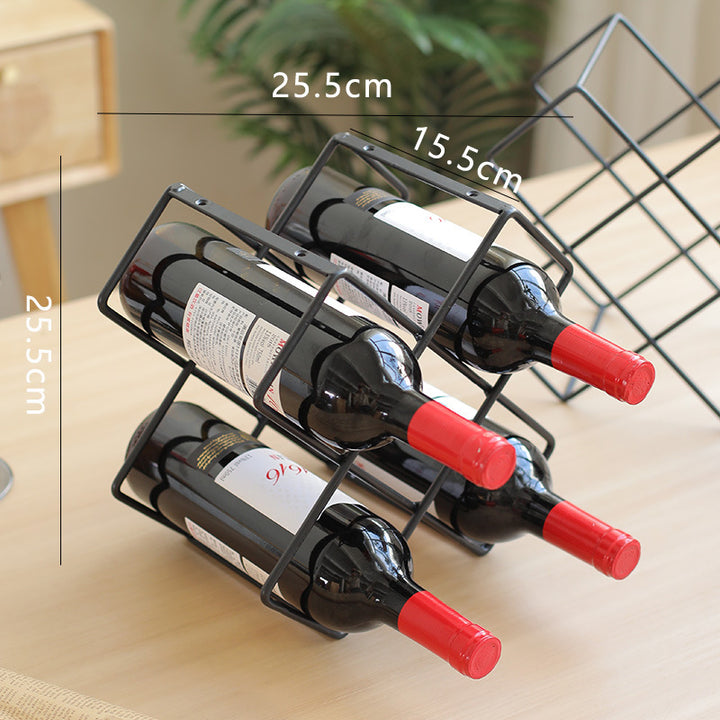 Unisex wine rack made of black metal Stornfield