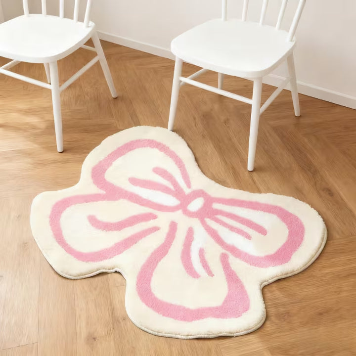 Bow-Shaped Decorative Bath Mat