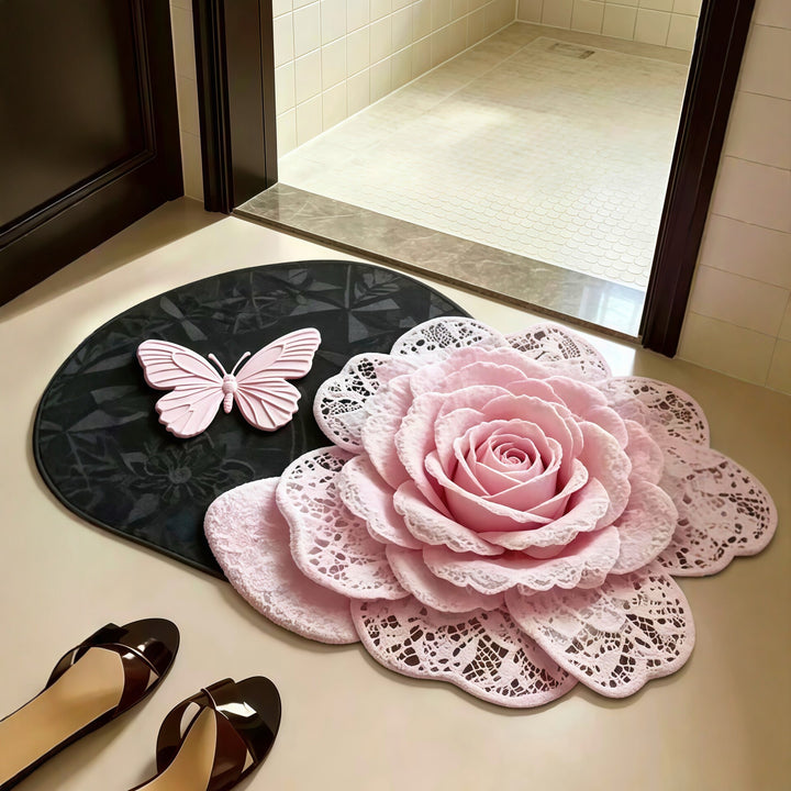 Luxurious Floral Pattern Bath Mat