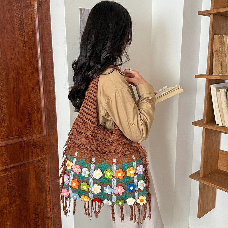 Handcrafted Floral Crochet Tote Stornfield