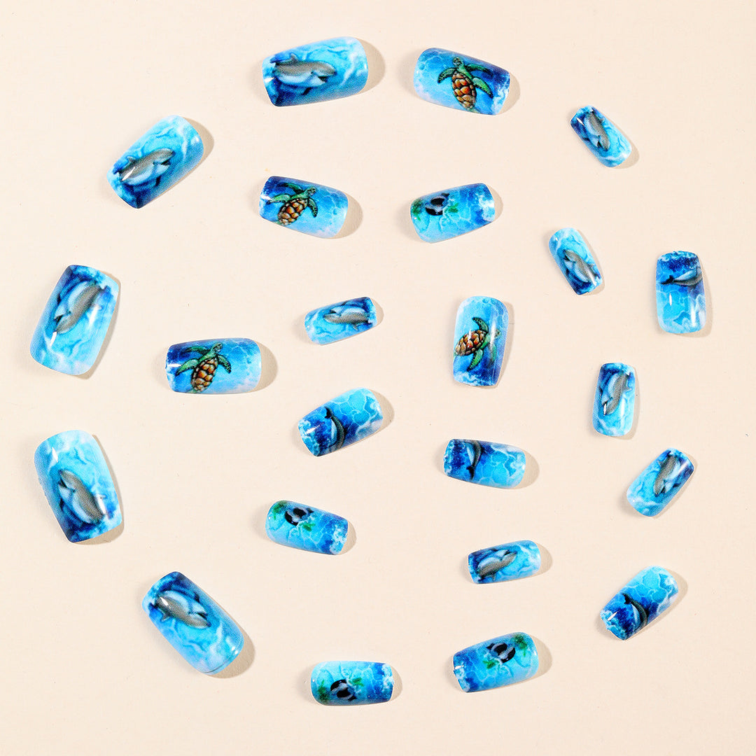 Ocean-Inspired Artistic Nail Art Extensions Stornfield