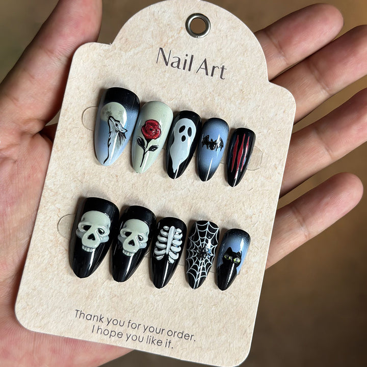 Halloween-Themed Decorative Press-On Nail Set Stornfield