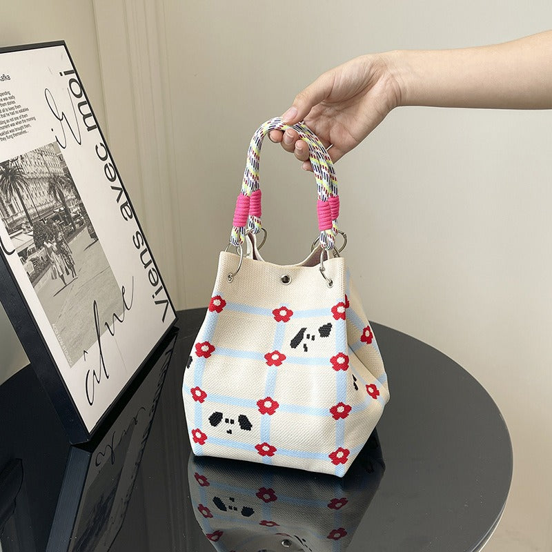 WoFloral Print Textured Handbag Stornfield