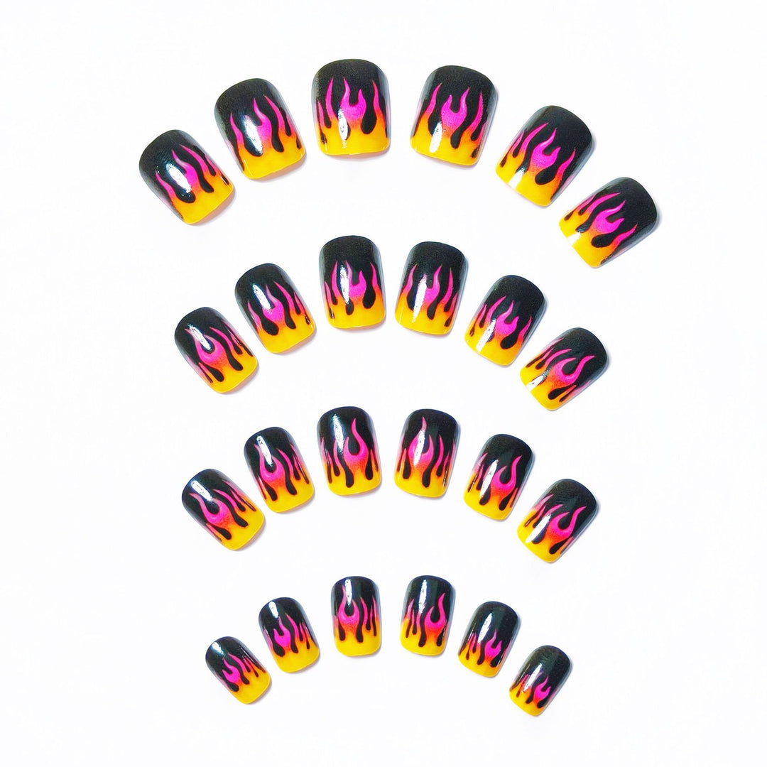 Creative Art Nails with Flame Design Stornfield
