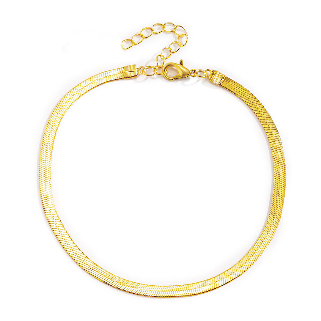 Sleek Adjustable Gold Hoops Necklace Stornfield