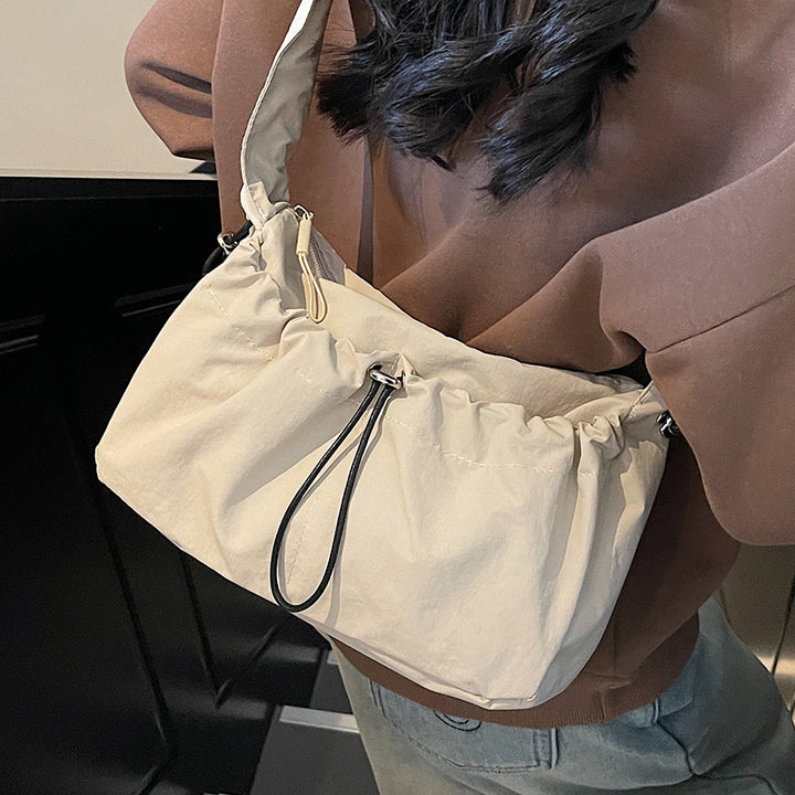 Ruffled Fabric Handbag