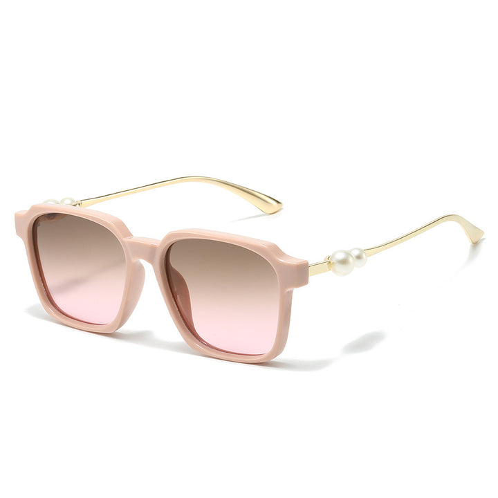 Chic Square Frame Sunglasses with Pearl Accents Stornfield
