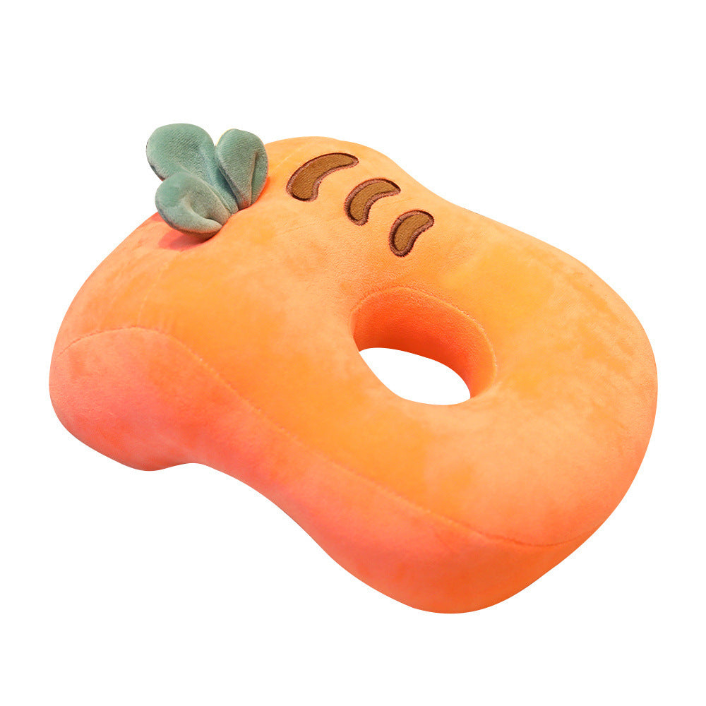 Plush neck support pillow in carrot shape Stornfield
