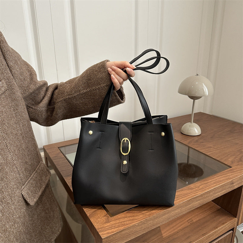 Structured Leather Tote Bag Stornfield