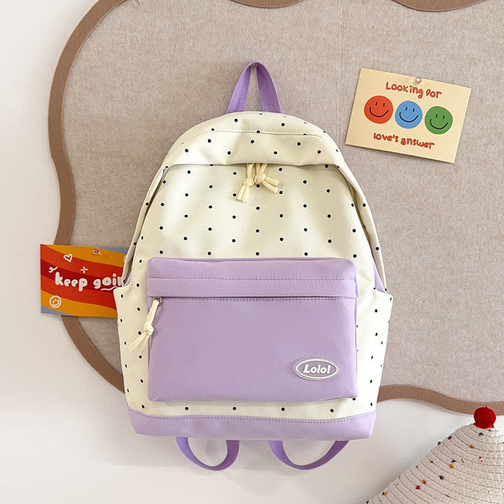 Polka Dot Patterned Backpack