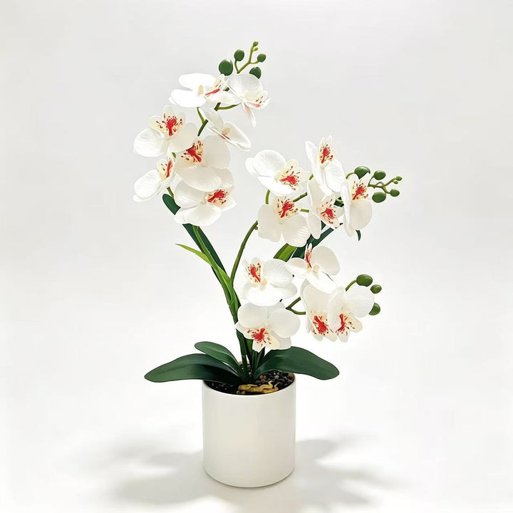 Lifelike Artificial Orchid Plant Arrangement for Decorative Decor