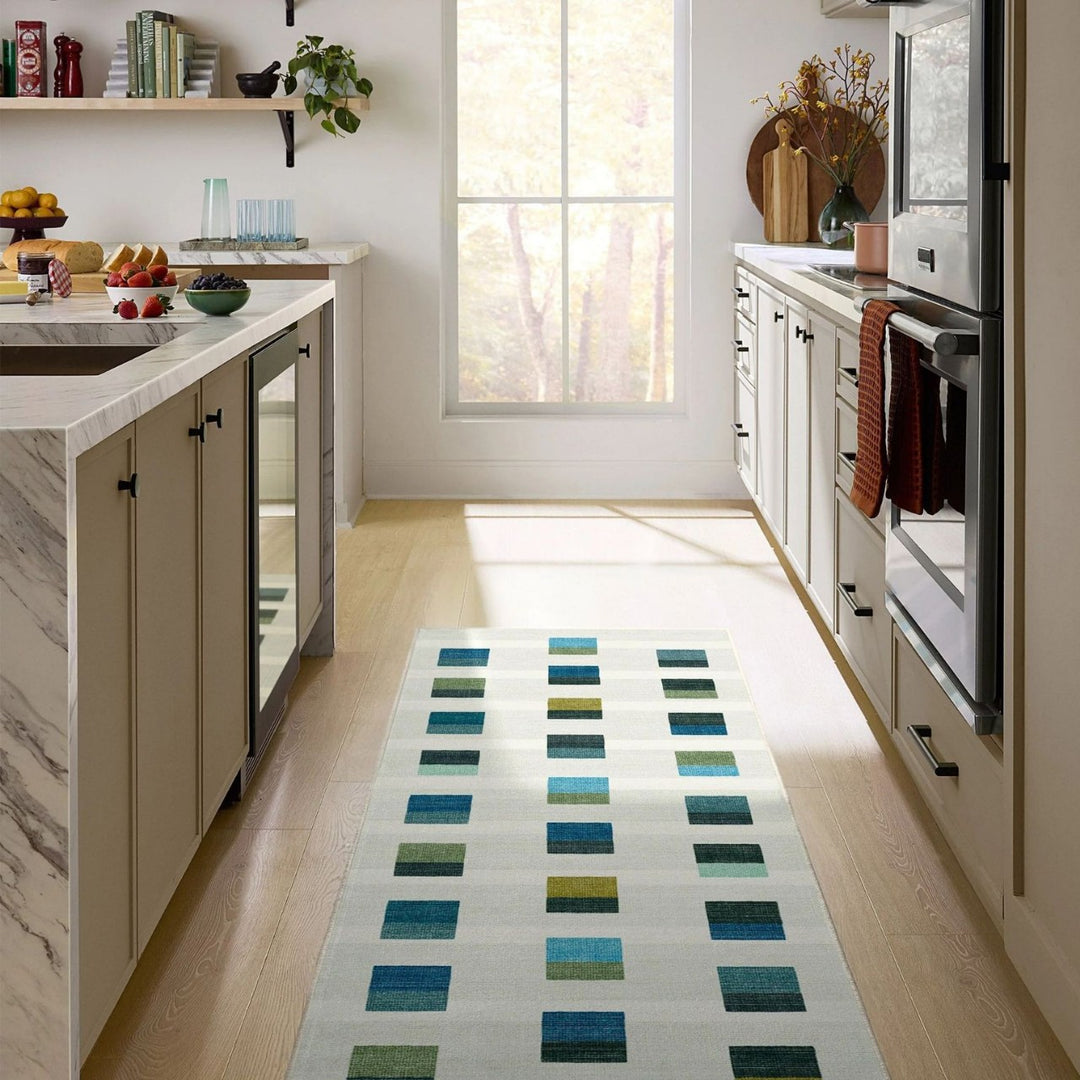 Contemporary Geometric Kitchen Runner