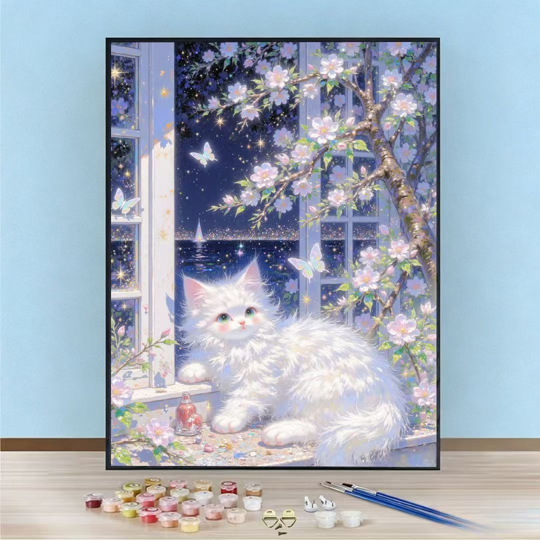 DIY Cat-Themed Paint by Numbers Art Kit Stornfield