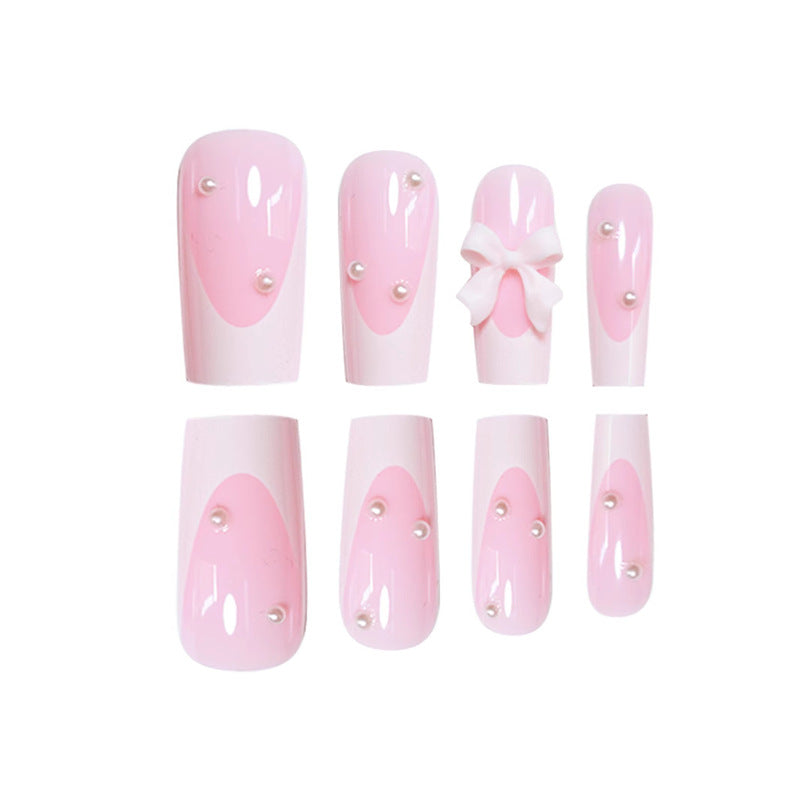 Decorative Press-On Nails with Bow Accents Stornfield