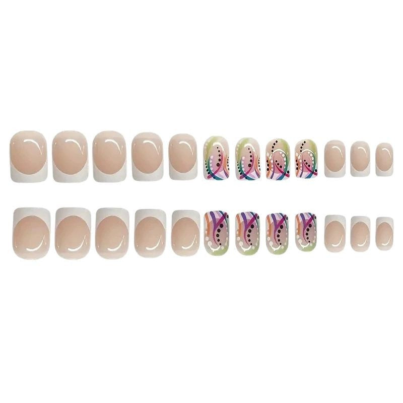 Artistic Geometric Nail Art Extensions Stornfield